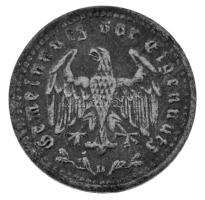 Német Harmadik Birodalom 1937D 1M fém minipénz "Gemeinnutz vor Eigennutz (A közjó az önérdek el...