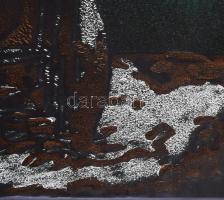 Tóth Szvetlana (1949-): Újjászületés. Tűzzománc, fém alapon. Jelzés nélkül. 40x30 cm