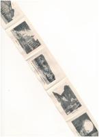 Brassó, Kronstadt, Brasov; látkép a fekete templommal. Leporello 10 képpel / church and tower. Lepor...