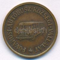 ~1946. 10Ft bronz "FAKV / Fővárosi Autóbusz Községi Vállalat" bárca T:AU