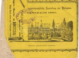 1880 Mannheimi kiállítás reklámfüzete, hiányos