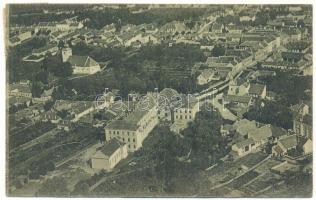 1931 Fogaras, Fagaras; Fogarasul vazut din Aeroplan / légi felvétel / aerial view (ázott sarkak / wet corners)