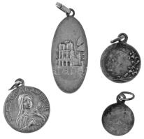 4db-os vegyes vallási medál tétel, közte DN "Sancta Teresia a Jesv Infante (Szent Teréz)" ...