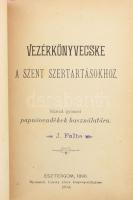 Vezérkönyvecske a szent szertartásokhoz. Kézirat gyanánt papnövendékek használatára. Esztergom, 1896, Laiszky János, 144 p. Átkötött félvászon-kötés, kopott borítóval, az utolsó 4 [üres] oldalon autográf bejegyzésekkel, kissé foltos lapokkal.