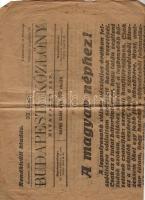 1919 Budapesti közlöny, 1919 aug. 24.-ei rendkívüli kiadás József főherceg kormányzó és a Friedrich-kormány lemondásával