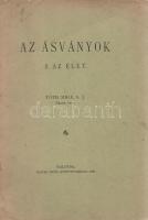 Tóth Mike:  Az ásványok s az élet. Kalocsa, 1903. Jurcsó Antal könyvnyomdája. 92 p. Egyetlen kiadás. Tóth Mike (1838-1932) jezsuita áldozópap és kalocsai főgimnáziumi tanár. Kalocsán természettant és természetrajzot oktatott, ásványtani munkájában a természettudományok tanulmányozására hív föl. Stílusmutatvány: ,,Egy szójárást - az életnek tanulunk - sokan úgy szeretnék értelmezni, hogy csak azt kellene tanulnunk, mi közvetlenül a közönséges élet fönntartásához, a kenyérkeresethez tartozik. Ez a felfogás határozottan téves. Maga az igazság felismerése, a történelmi események okainak felkutatása, a természet törvényeinek belátása, és sok más hasonló az ember szellemének kenyere, és életének fűszere. Ha tőle ezt a táplálékot megvonjuk, csak ferde irányú embert nevelhetünk, kinek élete az igavonó állat életénél sivárabb&quot;. Példányunk fűzése meglazult. Fűzve, sérült, hiányos gerincű kiadói borítóban. Nagyrészt felvágatlan példány.