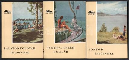 Panoráma Balatoni Sorozata, össz. 3 kötet: Pethő Tibor-Lipták Gábor-Dr. Zákonyi Ferenc: Balatonföldvár és környéke. Bp., é.n., Panoráma. 2., átdolgozott kiadás. Kiadói papírkötés. + Móricz Béla-Lipták Gábor-Dr. Zákonyi Ferenc: Szemes, Lelle, Boglár. Bp., é.n., Panoráma. 2., átdolgozott kiadás. Kiadói papírkötés. + Móricz Béla-Lipták Gábor-Dr. Zákonyi Ferenc: Fonyód és környéke. Bp., é.n., Panoráma. 2., átdolgozott kiadás. Kiadói papírkötés.