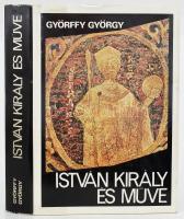 Györffy György: István király és műve. Bp.,1977, Gondolat. Első kiadás. Kiadói egészvászon-kötés, kiadói papír védőborítón apró, részben javított szakadásokkal.