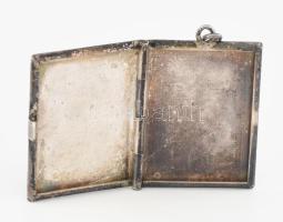 Ezüst (Ag) képtartó bross, jelzett, 7.9g