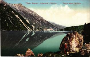 Tátra, Magas-Tátra, Vysoké Tatry; Halastó. Cattarino S. utóda Földes Samu kiadása / Fischsee / Morskie Oko / lake