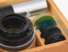 Gamma 3D kondenzor. Fadobozban, felszerelve: Abbe sapka, színszűrők