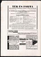 1930 Tér és Forma építőművészeti folyóirat III. évf. 5. száma, 1930. május. Bp., Biro Miklós-ny., X ...
