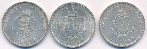 1935. 2P Ag "Pázmány" + 1935. 2P Ag "Rákóczi" + 1936. 2P Ag "Liszt Ferenc&q...