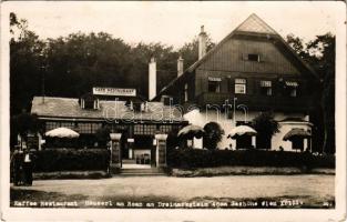 1931 Wien, Vienna, Bécs; Kaffee Restaurant Häuserl am Roan am Dreimarkstein / café and restaurant (fl)