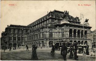 Wien, Vienna, Bécs; K. k. Hofoper / opera house, tram (Rb)