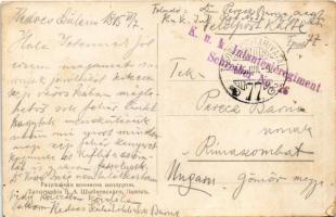 1915 Sambir, Szambir, Sambor; Ul. Kopernika / street + "K.u.K. Infanterieregiment Schreiber No....