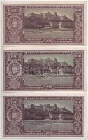 1945. 100P (3x) T:F szép papír
Adamo P18