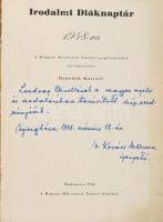 1948 Irodalmi Diáknaptár 1948-ra. Szerk.: Benedek Marcell. Bp., 1948., Magyar Művészeti Tanács, 117+...