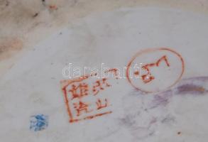 Gazdag festésű japán padlóváza, jelzett, m: 59 cm /// KIZÁRÓLAG SZEMÉLYES ÁTVÉTEL, NEM POSTÁZZUK / O...