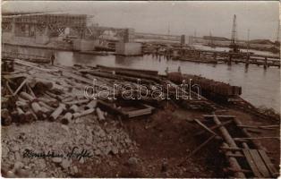 1911 Fiume, Rijeka; Bergudi, Danubius Werfte / Danubius hajógyár (Ganz és Tsa. Danubius Gép-, Waggon- és Hajógyár RT. Bergudi), iparvasút / shipyard, industrial railway. photo (EB)