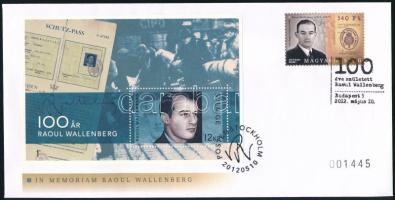 2012 100 éve született Raoul Wallenberg FDC svéd blokkal