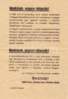 1956 A Magyar Szociáldemokrata Párt röplapja