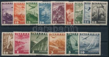 Ausztria 1935 Mi 598-612 (Mi EUR 100,-) (10g papírránc / paper crease, 2S rozsda / stain)