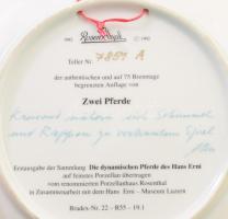 Rosenthal dísztányér lovas mintával, jelzett, hibátlan, d: 22 cm