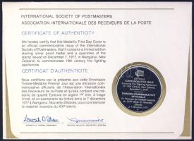 Új-Zéland 1977. "19. századi tűzoltó eszközök" a Postamesterek gondozásában kiadott Ag eml...