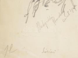 Márton Ferenc (1884-1940): 1933 Gödöllői Jamboree: szír cserkész rajza. / Portrait of a Syrian boy s...