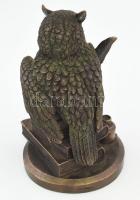 Veronese Design könyveken ülő bagoly, jelzett, m: 23 cm