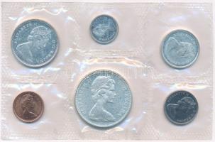 Kanada 1967. 1c - 1$ (6xklf) forgalmi sor fólia tokban T:PP Canada 1967. 1 Cent - 1 Dollar (6xdiff) ...