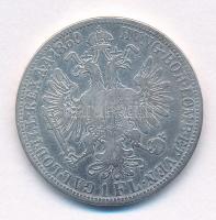 Ausztria 1860A 1Fl Ag "Ferenc József" T:VF patina Austria 1860A 1 Florin Ag "Franz Jo...