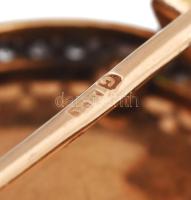 Arany (Au) bross,14k, műgyantás lovas díszítménnyel, jelzett, bruttó 7,8g