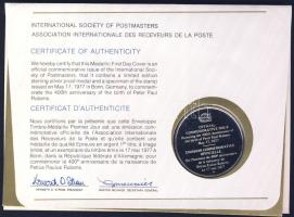 NSZK 1977. "Peter Paul Rubens" a Postamesterek gondozásában kiadott Ag emlékérem 20g érmés...