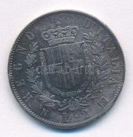 Olaszország 1863N BN 2L Ag "II. Viktor Emanuel" T:VF Italy 1863N BN 2 Lire Ag "Vittor...