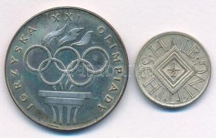 Lengyelország 1976. 200Zl Ag &quot;XXI. Olimpia&quot; + Ausztria 1926. 1/2Sch Ag T:AU patina Poland 1976. 200 Zlotych Ag &quot;XXI Olympics&quot; + Austria 1926. 1/2 Schilling Ag C:AU patina