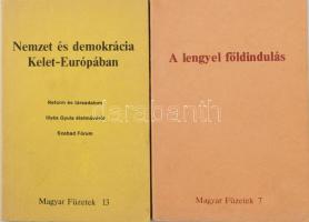 Magyar Füzetek 7. és 13.: Nemzet és demokrácia Kelet-Európában + Lengyel földindulás. Párizs, 1980, Dialogues Européens. Kiadói papírkötés, jó állapotban.