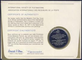 Holland Antillák 1977. "Ősi falfestmények" a Postamesterek gondozásában kiadott Ag emlékér...