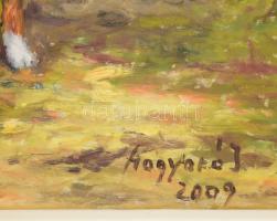 Mogyoró István (1941-): Berni pásztorkutya. Olaj, farost, jelezve jobbra lent. Fakeretben. 60x50 cm