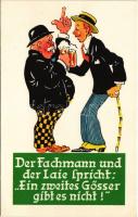 Der Fachmann und der Laie spricht: Ein zweites Gösser gibt es nicht! Gösser Brauerei A.-G. Leoben-Göss, Steiermark-Austria / Austrian Gösser beer advertisement (EK)