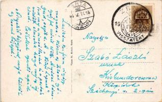 1941 Zenta, Senta; Sándor király utca, kerékpár, Leo Bergel üzlete. Vincze Sz. Molnár kiadása / stre...