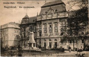 Nagyvárad, Oradea; Tribunal / Kir. Törvényszék. Rigler József Ede R.T. kiadása / court (szakadások / tears)