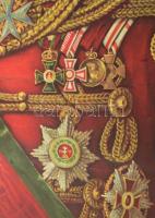 IV, Károly nagy méretű chromolitográfia. Restaurált, kis szakadással 70x55 cm