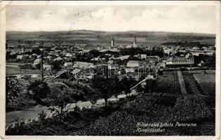 1938 Rimaszombat, Rimavská Sobota; látkép. Géza Klein kiadása / general view + &quot;1938 Rimaszombat visszatért&quot; So. Stpl. (EB)