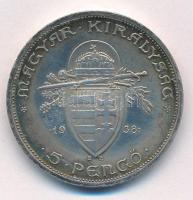 1938. 5P Ag "Szent István" T:AU,XF patina
Adamo P8.1