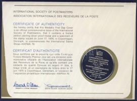 Dánia 1976. "Nemzetközi Bélyegkiállítás - Hafnia" a Postamesterek gondozásában kiadott Ag ...