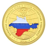 Oroszország 2014. "Putin / Krím félsziget" aranyozott réz bicolor fantáziaveret T:PP
Russ...