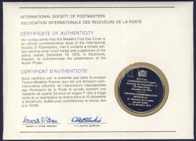 Svédország 1975. "Nobel-díj" a Postamesterek gondozásában kiadott Ag emlékérem 20g érmés, ...