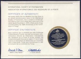 Tonga 1975. "100 éves a Tongai Alkotmány" a Postamesterek gondozásában kiadott Ag emlékére...